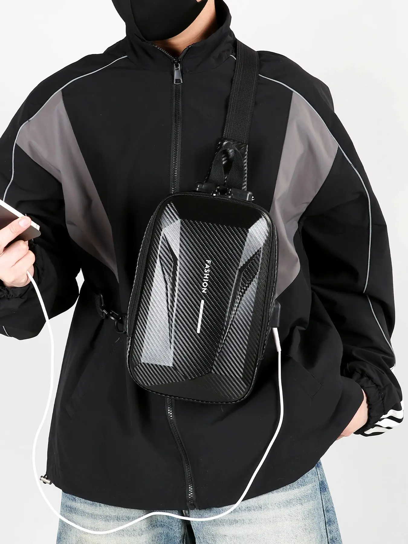 1pc Men's Chest Bag Solid Color Zipper Closure Fashionable Simple Leisure Versatile Exquisite Trend Suitable for Daily Commuting, Dining, Dating, Shopping Men's Chest Bag Zipper Fanny Pack Zipper Belt Bag