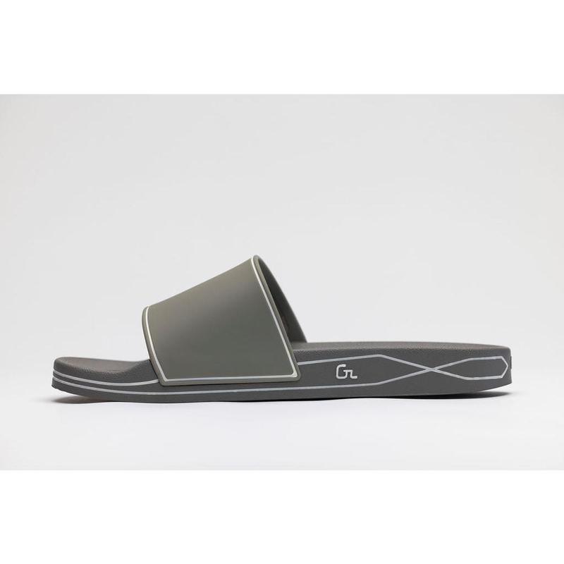 GL-X1 Unisex Gray Slide Sandals with Proprietary eXCleet Insole for All-Day Comfort & Ethically Sourced Renewable Materials