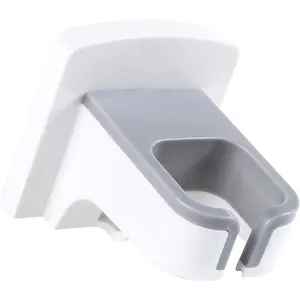 1 PCS Hair Dryer Holder, Self Adhesive Blow Dryer Holder with Modern Design and Strong Load Bearing Capacity, Punch Wall Mounted Hair Dryer Holder for Bathroom Washroom, Suitable for(White)