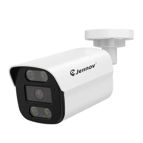 Jennov 4K 8MP POE IP Camera Wired Color Night Vision Audio IP66 For Home Security NVR System With Onvif, Outdoor/Indoor Waterproof Cable Crystal