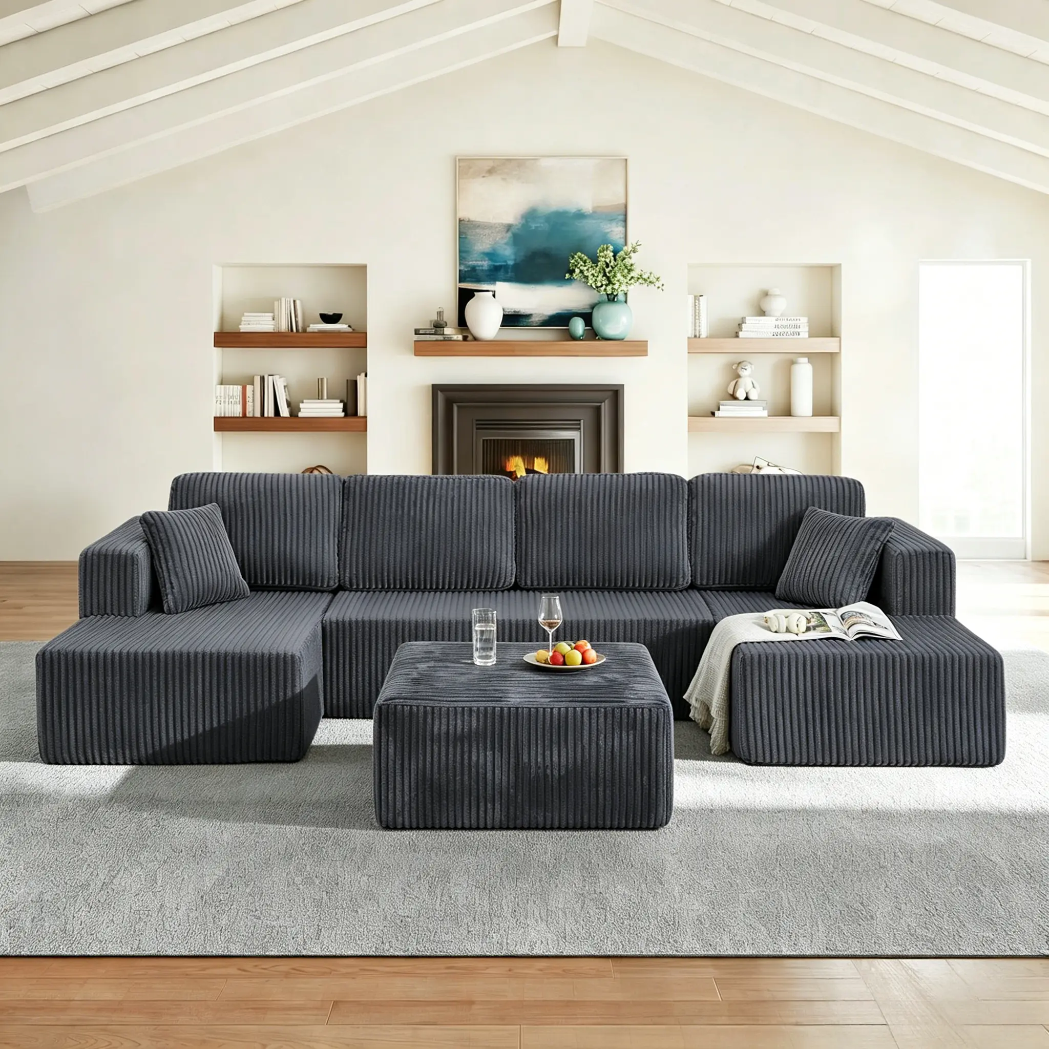Best-Selling Grey + Matching Ottoman