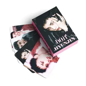 Straykid Hyunji Collection Stickers & Dual-Sided Star Photo Cards, Perfect Holiday Gift, Decorative Room Wall Notebook, 72 Stickers, 55 Photos