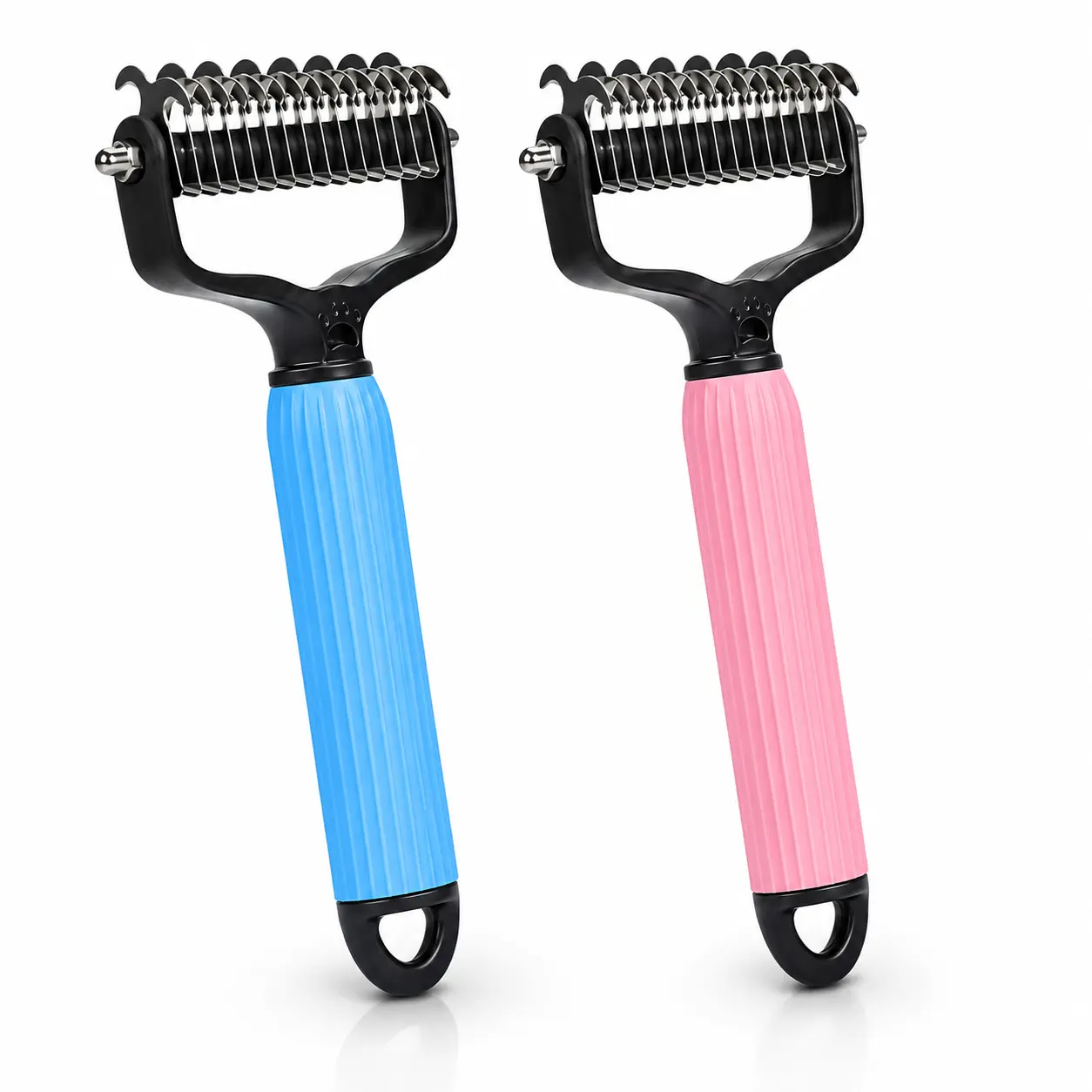 Universal Pet Detangling Comb for Dogs Grooming Tool Double-Sided Stainless Steel for Coat Care & Shedding Removal Easy to Use Essential Grooming