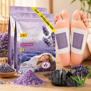 24PCS 3-in-1 Lavender Foot Patches, Overnight Relaxing Foot Pads for Comfort & Self-Care, Easy Stick Herbal Foot Care Kit (12 Nights Use)