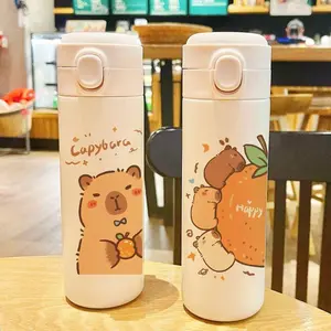 Cartoon Capybara Insulated 304 Stainless Steel Mug Capybara Coffee Cup Portable Water Cup Students Vehicle-mounted