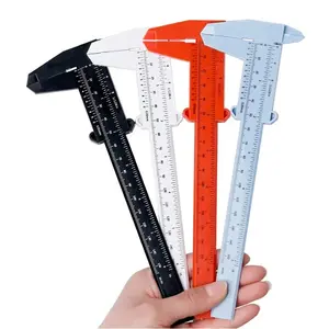 Plastic Vernier Caliper, 1 Count Double Rule Scale, Vernier Scale Gauge, Vernier Caliper Gauge, Student Mini Ruler Tool, Experiment Measuring Tool