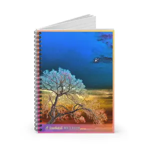 Wonderkul Notebook #072 - Spiral Notebook with 118 Ruled Line Pages - Custom-Designed Front Cover Art - 6x8 inches