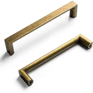 (6Pack 5 Inch (128mm) Retro Zinc Alloy Cabinet Handles,Antique Brass Cabinet Pulls for Dresser,Wardrobe&Cupboard,Antique Brass Kitchen Hardware