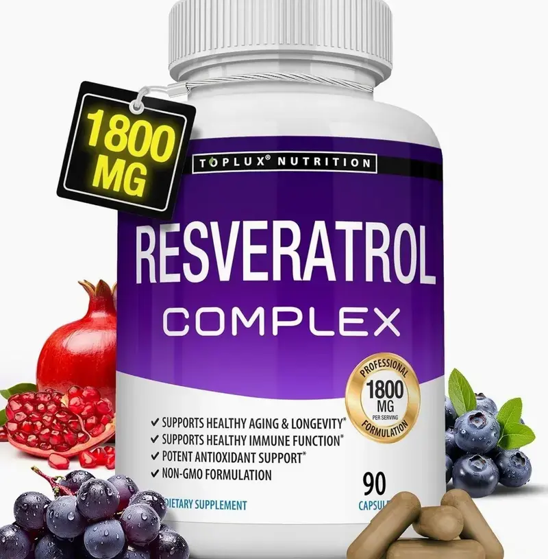 Resveratrol Supplement 1800mg Natural Antioxidant magnesium complex