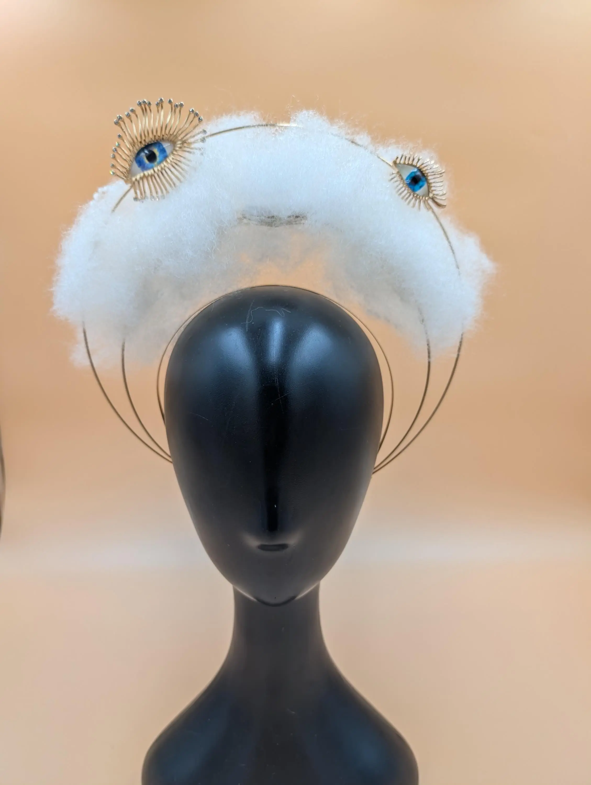 LED Cloud Crown, Surreal Eye Headpiece, Festival Halo