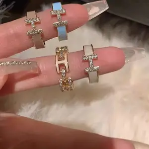 Letter H Shaped Women’s Fashion Ring Adjustable size jewellery