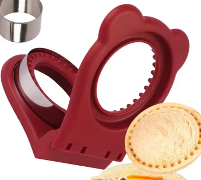 Plastic Sandwich Cutter & Crust Sealer Set – Fun Shapes for Toast, Bread & Lunch Boxes