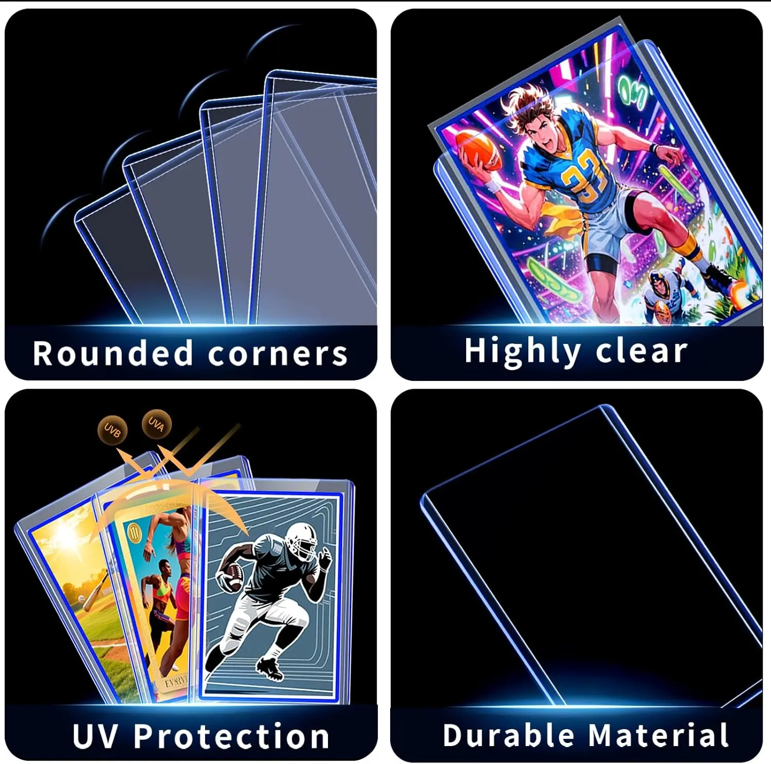card sleeves rounded corner Amazon.com: Digital Sorcery Studio Rabbit Archer Card Game Sleeves – 100  Pack – Compatible with MTG – Perfect for Magic Bloomburrow Commander Decks  Like Baylen, Finneas, & Ms Bumbleflower : Toys & Games main image 0