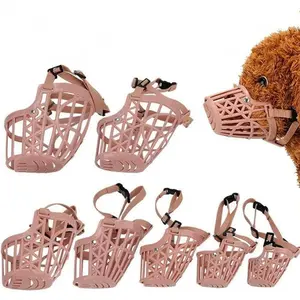 7Pcs Softness Plastic Dog Muzzle, Anti Bite Adjustable Pet Basket, Dogs Training Mouth Cover Mesh Cage, Breathable Comfortable, for Small, Medium and Large Dogs Care - Home Improvement.