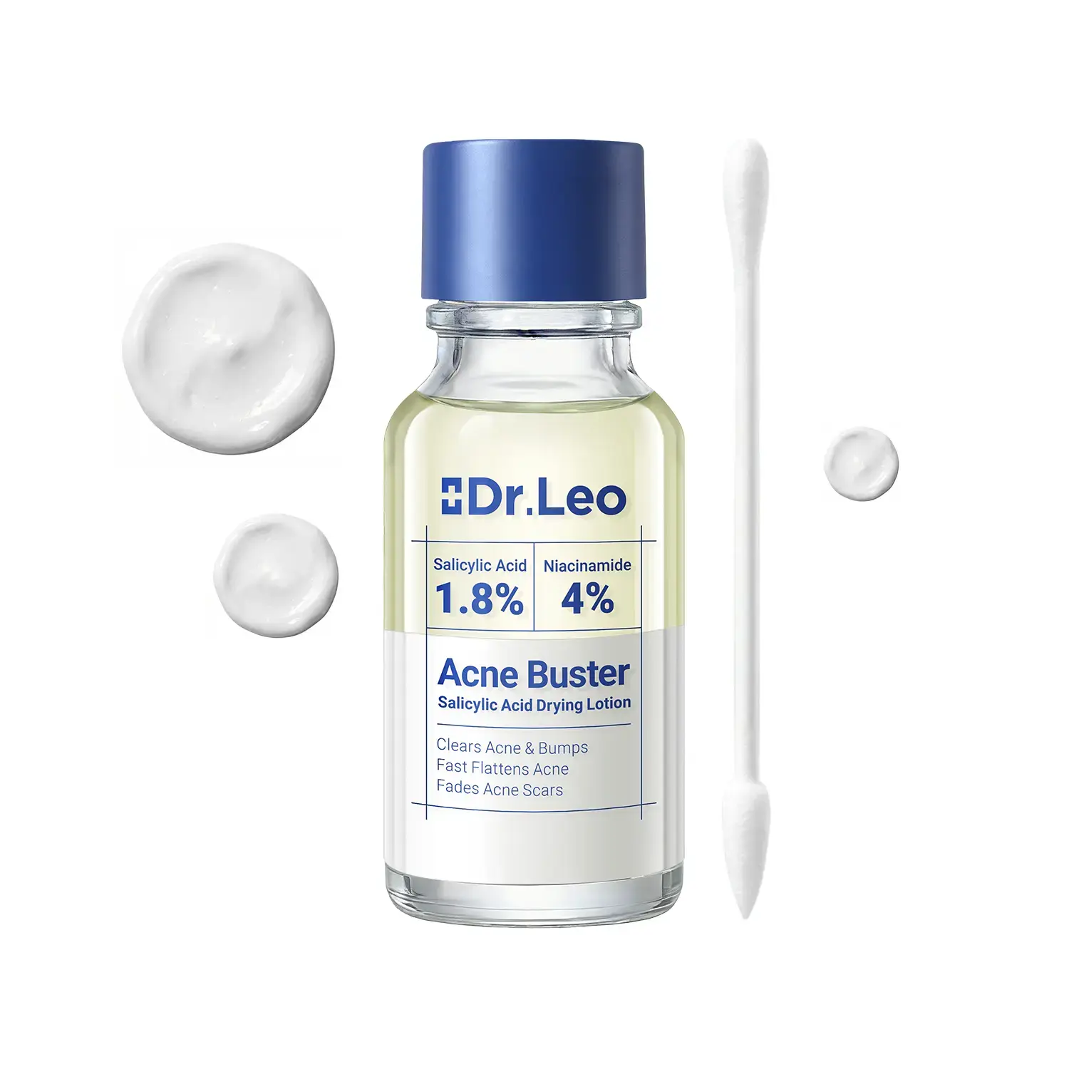 Dr.Leo Drying Lotion | Pimple Treatment & Body Acne Treatment | Visibly Shrinks Pimples in 24 Hours & Helps Fade Acne Marks in 7 Days | With 1.8% Encapsulated Salicylic Acid, 4% Niacinamide & 10% Sulfur (20ml) #sohochic