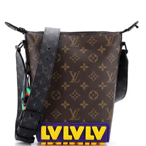 Pre-owned Louis Vuitton material Messenger Bags Cruiser Messenger Limited Edition LV Rubber Monogram Canvas and Monogram Eclipse by Rebag