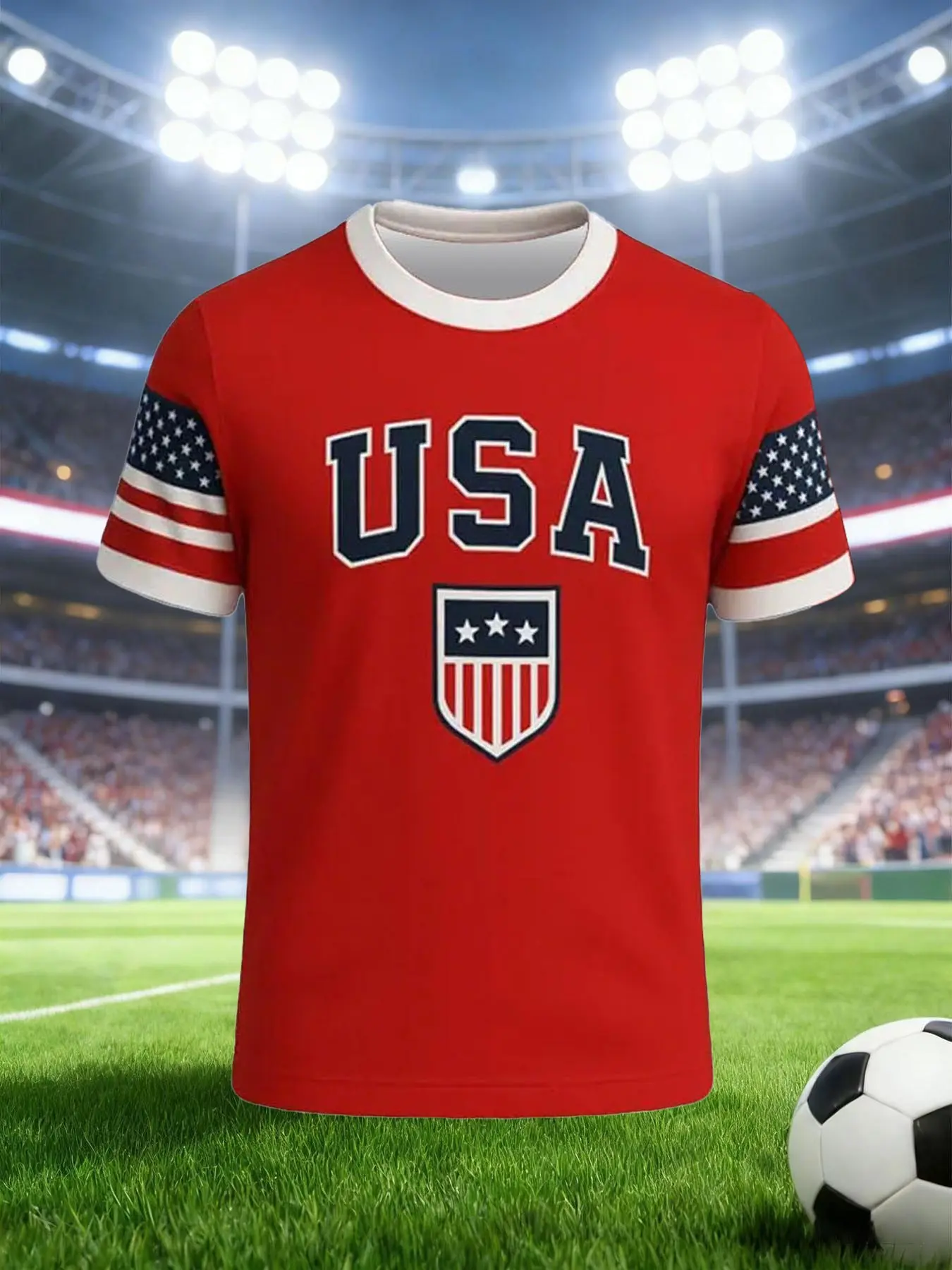 American football team-specific jerseys with numbers, American flag-themed fan shirts, Patriotic fan shirts, personalized football supporter men's and women's all-purpose game-day tops and jersey gift sets, Sports Top