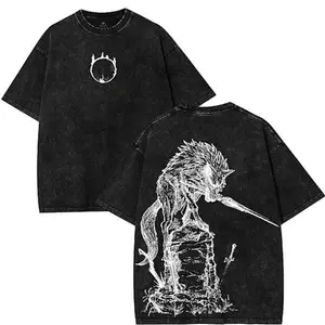 valentine shirts Retro Limited Dark Souls Great Gray Wolf Sif T-Shirt Dark Souls 2025 Gaming Apparel, Gamer T-Shirt, Video Game Clothes graphic tee Fabric men  graphic  tees graphic  tee streetwear   Hoodie Print