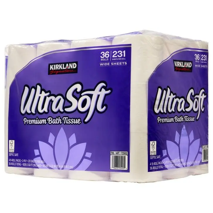 Kirkland UltraSoft Premium Bath Tissue 36 Rolls 231 Wide Sheets per Roll Septic Safe Toilet Paper