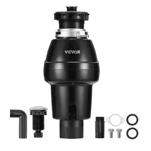 VEVOR Garbage Disposal, 1HP 3270RPM Continuous Feed Food Waste Disposer, EZ Connect Food Waste Grinding System with Sound Reduction, Power Cord Splash Guard for Kitchen SinksVEVOR Super Brand Day