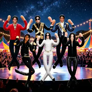 NEW  MJ Michael Jackson Cosplay Plush Doll Styling Figure Movable Joint Soft Stuffed Toy Home Bag Decor Halloween Party Prop Gift  Fan collection  little gifts for girls