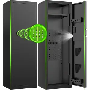 RXDSAFE 10-16 Large Gun Safe Cabinet Easy Assembly for Rifles and Pistols with Quick Access Digital Keypad Removable Shelves Anti-Theft Design for Home Security Storage Thick Steel