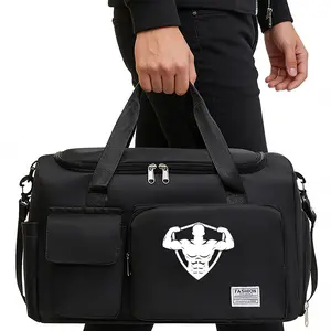 Men's Fitness Muscle Print Sports Bag, Large Capacity Handbag, Crossbody Training Bag, Yoga Backpack, Lightweight Travel Bag