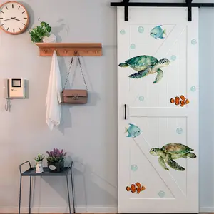 A (30*40cm) luminous wall sticker with various marine animals, used to decorate and beautify festival home living rooms, bedrooms, and corridor background walls, YCG20141