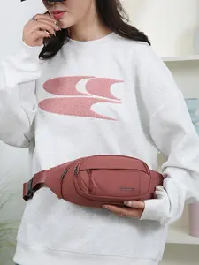 1pc  Ladies' slanted shoulder chest bag, solid color waist bag, zipper closure, fashionable and versatile, casual and simple, suitable for daily travel, commuting, shopping, sports, ladies' chest bag