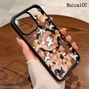 Premium Magnetic Phone Cases for iPhone11/12/13/14/15/16//17/Air/promax/Plus Cute Pixel Puppy Dog y2k cased MagSafe Ready, Anti-Fall, Springtok and Ultra-Thin Design | Perfect for Everyday Use Protector Screen Protector Aesthetic Resistance
