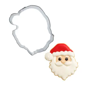 Detailed Santa Face Cookie Cutter 3.5" B2010