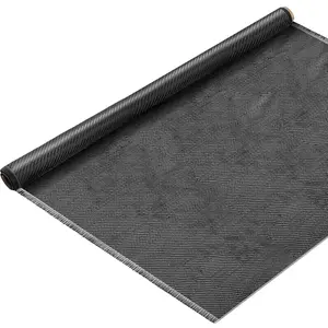 Carbon Fiber Sheet Pure Carbon Fiber Fabric 2 x 2 Twill Weave 3k/220g Carbon Fiber Cloth for Structural Reinforcement on Concrete Wall Basement Boat Cars Repair, 1 Roll (4.2 ft x 24")