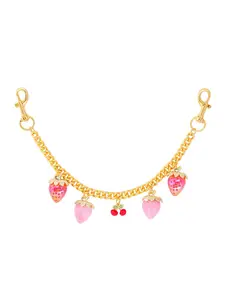 Cute Strawberry & Cherry Design Keychain, Cute Charms Keychain, Fashionable Novelty Keychain Pendant for Women & Girls, Trendy All-match Keychain for Birthday Gift