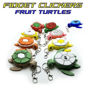 Turtle Fidget Clickers - Desktop Fidgets and Keychains - Collectible Figurines