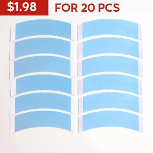 Wig Tape 20 Pcs Double Sided Adhesive Tape for Toupee Lace Front Wig Strong Hold Waterproof Strips Ashimary Blue Wig Tape