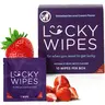 [Lucky Wipes] Strawberries & Cream Flavored Wipes For Men | 10 Wipes per Box | Scented, Gentle, Personal Care, pH Optimized Vegan and Cruelty Free, Hygiene Wipes For Men, Flavored Wipes, Men's Gift