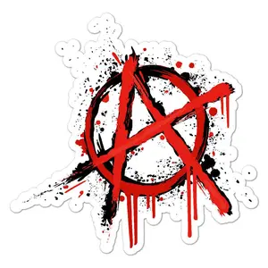 (3pcs) RAnarchy Paint Splatter Sticker Decal Waterproof Vinyl Sticker Laptop Water Bottle Car Scrapbook Sticker  2″ x 2″, 3″ x 3″, 4″ x 4″, 5″ x 5″, and 6″ x 6″