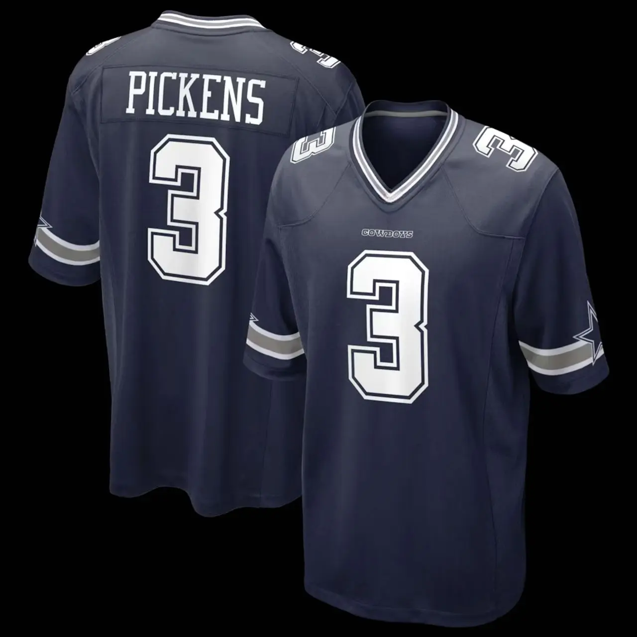 Unisex Football inspired by Dallas Pickens 3 Home Game Jersey - Black