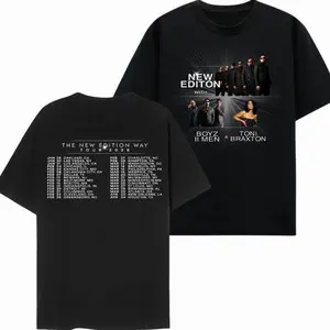 The New Edition Way Tour Graphic T-Shirt, vintage R&B concert style, Soft cotton unisex tee for fans.