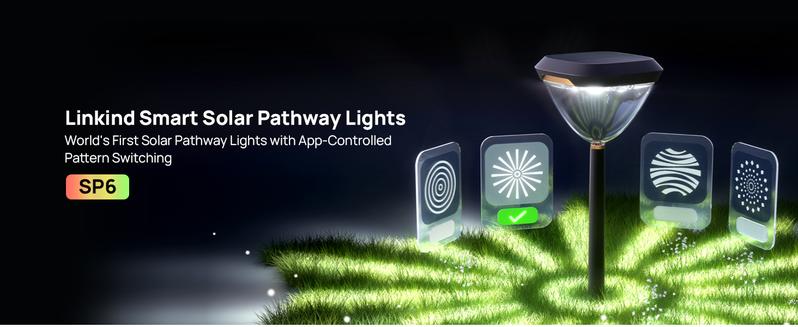 Linkind Smart Solar Pathway Lights – Bright Color-Changing Outdoor Lights with App Control for Yard & Garden