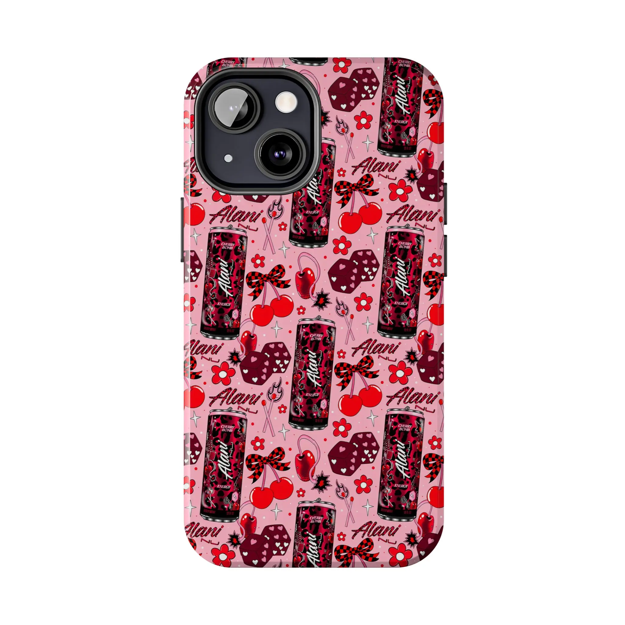 Alani Nu Cherry Bomb Phone Case, Coquette Y2k Dice Pattern Energy Drink Aesthetic iPhone 17 16 15 14 13 12 11 X 8, Valentine Couple Cover, Flavor Alani, Durable Protective Cover - TikTok Shop Alani Nu Cherry Bomb Phone Case, Coquette Y2k Dice Pattern Energy Drink Aesthetic iPhone 17 16 15 14 13 12 11 X 8, Valentine Couple Cover, Flavor Alani, Durable Protective Cover - TikTok Shop