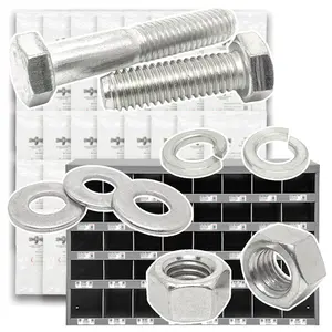 Inch 18-8 Stainless Hex Cap Screws, Hex Nuts, Flat & Lock Washers - 2012 PCS