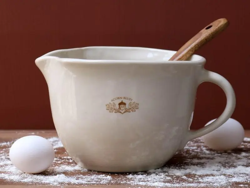 Stoneware Bowl for Baking, Batter, and Mixing
