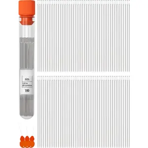 100 Straight Beading  with Convenient Storage Tube Size 10-0.45mm (0.017in) Extra Fine Seed Beads  -  Bead and Sequin Embroidery,  Making, Crafting, and DIY