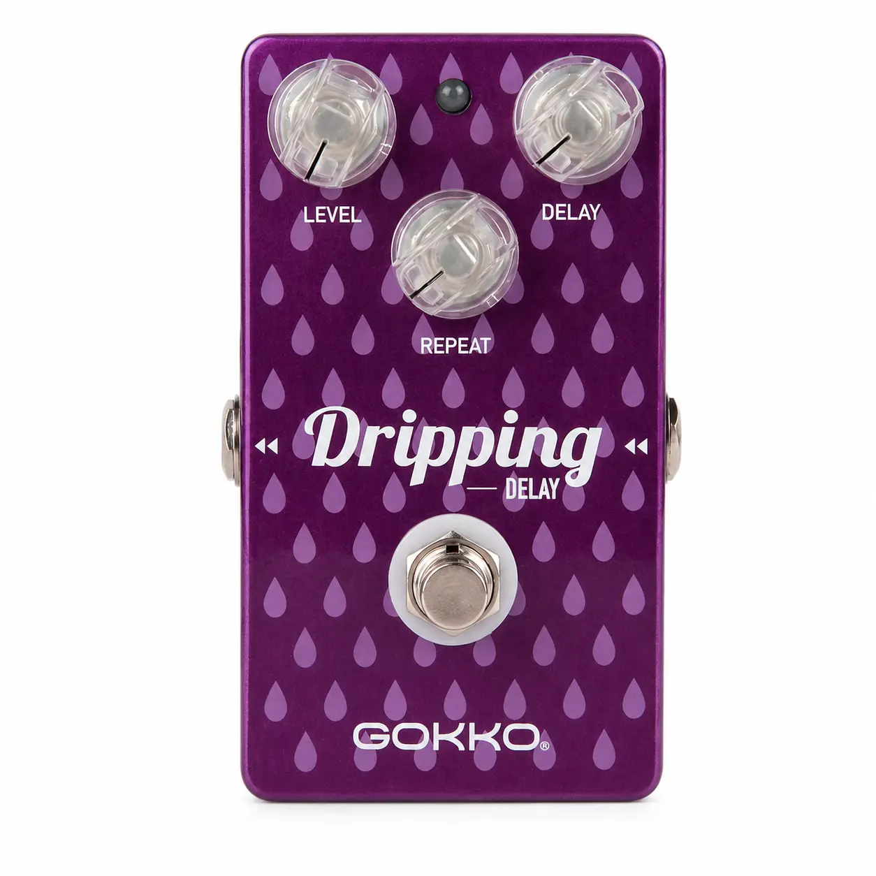 Dripping GK-22 Guitar Delay Pedal, 600ms Delay, Slapback Echo, 3-Knob Control