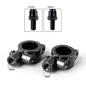 1PC Motorcycle Handle Bar Mirror Mount Holder Universal Aluminum Rearview Handlebar Clamp Moto Accessory for Honda Kawasaki 2026 For your cars