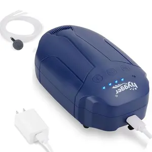 hygger aquarium bubble tube USB Aquarium Air Pump with Air Stone Tubing Charger, Rechargeable Battery Fish Tank Bubbler Fishing Aerator Emergency Oxygen Pump 2W 3W