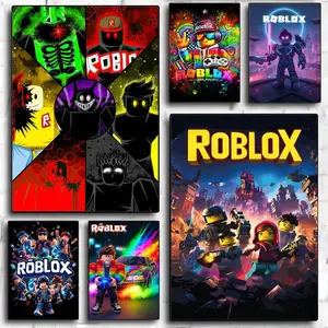 Hot Game R-Roblox Poster HD Waterproof Art Sticker Graphic Prints | Custom DIY Self-Adhesive Wall Print | Fade-Resistant, Long-Lasting Decorative Poster for Home, Office, Living Room, Bar | Multiple Sizes, High Definition, Easy to Apply & Clean