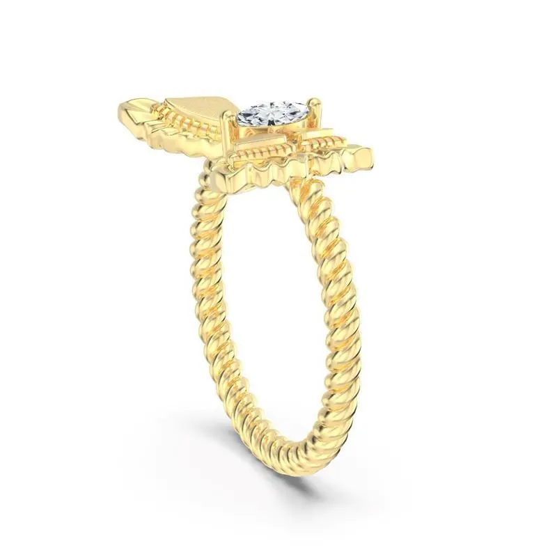 Gilded butterfly ring 925 sterling silver Gilded butterfly ring 925 sterling silver