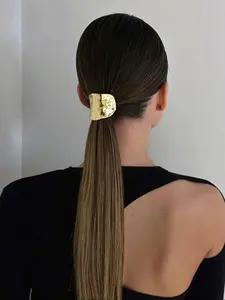 Metal Hair Tie, Hair Accessories for Women & Girls, Minimalist Headwear Suitable for Thick Hair, Fashion Hair Accessories for Party, Daily Clothing Decor, Minimalist Metal Hairband